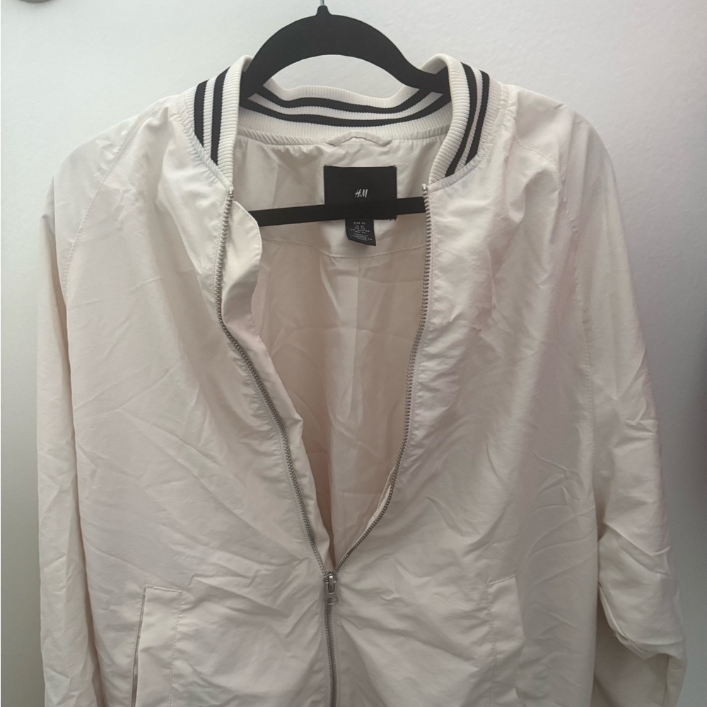 H&M Men’s Cream Bomber Jacket